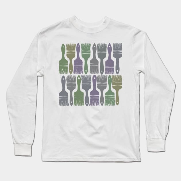 Paintbrush , seamless pattern Long Sleeve T-Shirt by marina63